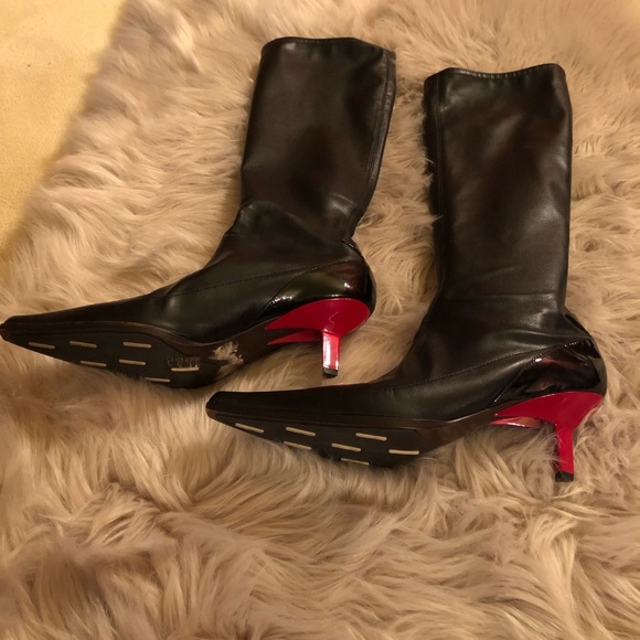 Giuseppe Zanotti Vincini leather, patent tall boot - Picture 2 of 8